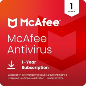 McAfee Antivirus 2026 Ready Software | Real-Time PC Protection from New and Evolving Threats | Anti Virus Software 2026 for PC | 1-Year Subscription with Auto-Renewal | Download